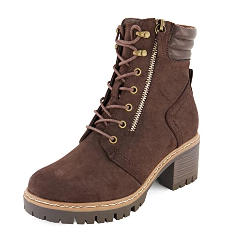 CUSHIONAIRE Women's Ramsey Lace up boot +Memory Foam, Wide Widths Available