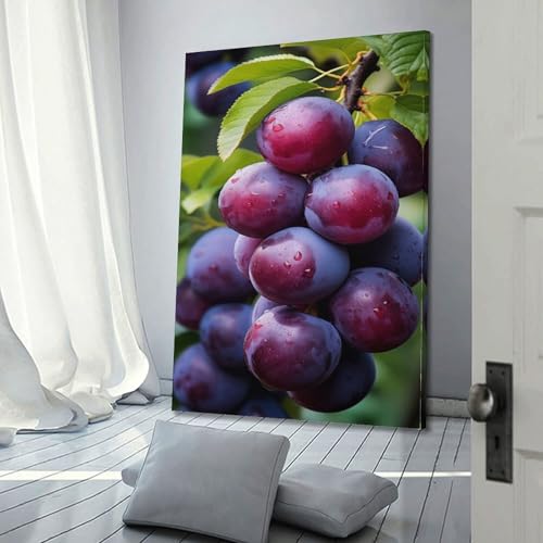 Poster fruits violets ZHOUKEG 20x30 cm de style moderne à suspendre