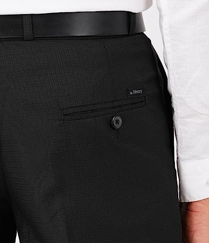 Image of Mc Henry Men's Stretchable Wrinkle Free Self Design Formal Trousers