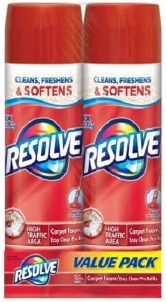 Resolve High Traffic Foam Large Area Carpet Cleaner, 22 Oz, (Pack of 2)