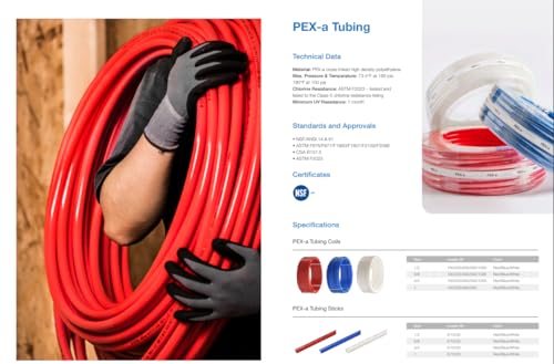 AKW 1/2 Inch x 100 Feet Blue PEX-A, PEX Pipe Flexible Water Tubing for Plumbing (1/2 Inch x 100 Feet)