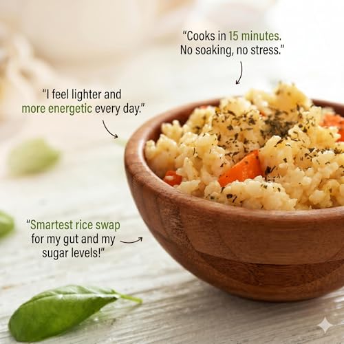 Image of Krafted Millets Steamed Jowar Rice (Sorghum) - 3x Fiber, 2x Protein vs Rice | Gluten-Free, Low GI, Diabetic & PCOS Friendly | Iron-Millet | Cooks Like in 15 Min | Jowari / Jonna / Jola / Cholam (Pack of 8 x 380g)
