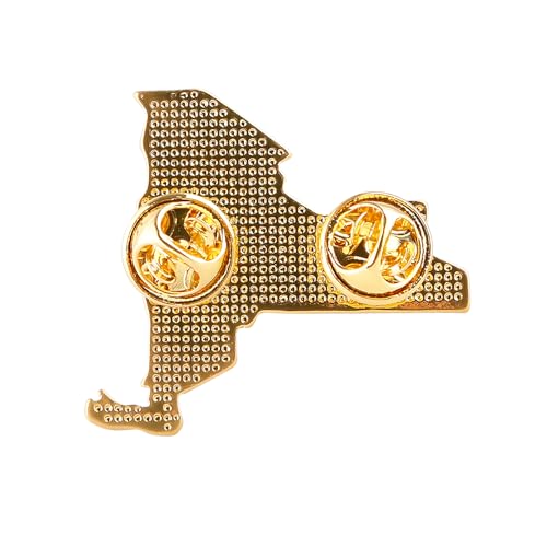 Image of State Shaped Map Lapel Metal Pin Enamel Brooch Keepsake Beautifully Designed for Backpack Hat