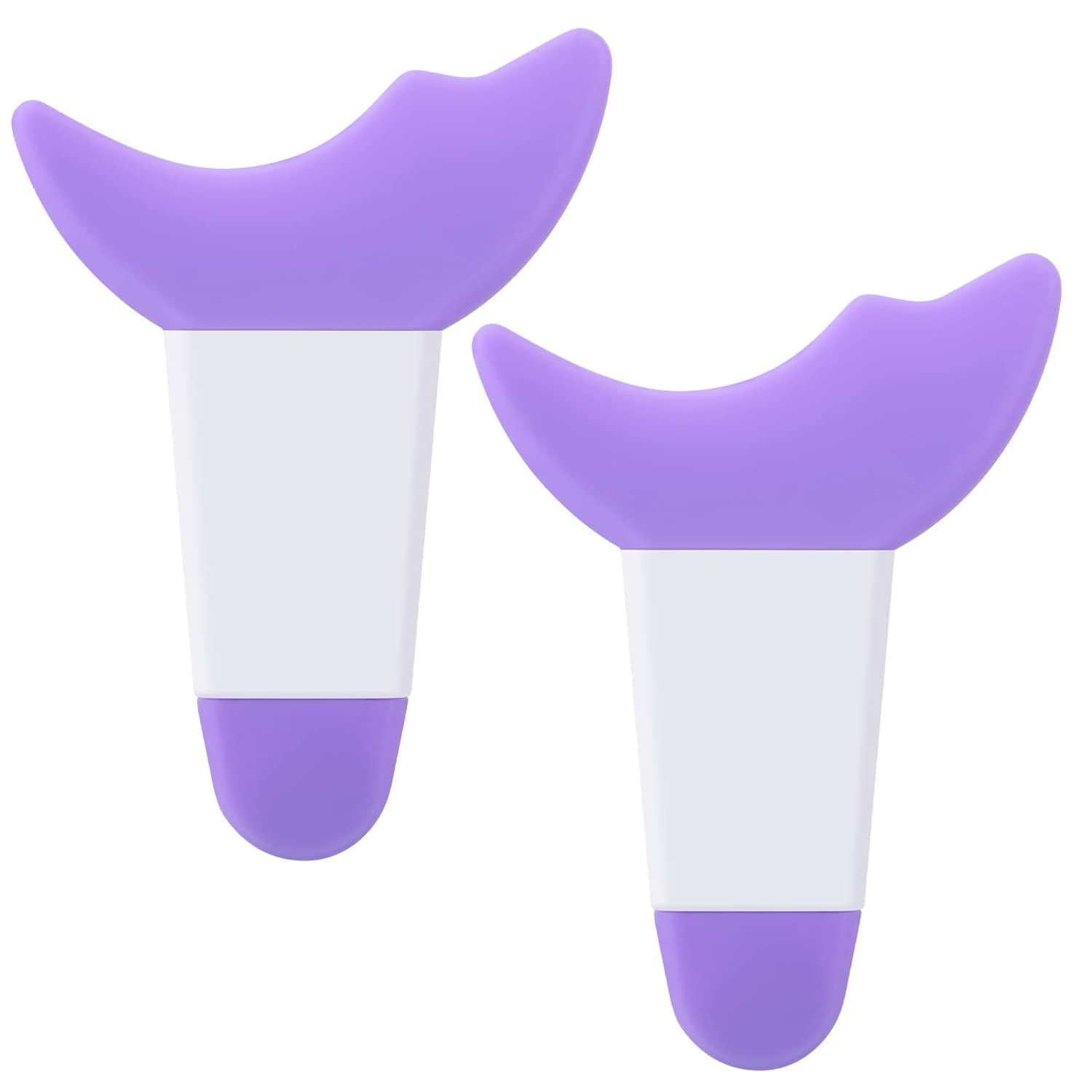 2Pcs Mascara and Eye Shadow Guard Shield, Eyelash Eyeshadow Auxiliary Guard Tool Pads, Silicone Reusable Eyelash Guide, Prevent Makeup Residue for Eye Makeup (Purple)