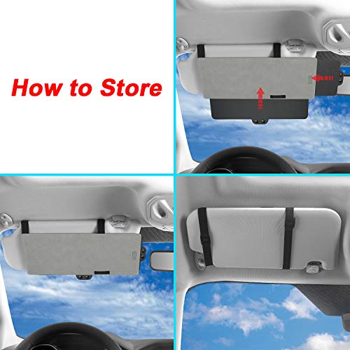 SAILEAD Gray Sun Visor Sunshade Extender for Car, Side Window Sun Visor Extender Windshield Sunshade and UV Rays Blocker, 1 Pack, Gray