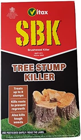 SBK Tree Stump Killer Tough Weed Weedkiller 250ml Concentrate Glyphosate-free | CHG 20 Pieces Copper Clout Roofing Nails 50mm | Tips Sheet | Bundle for Killing Tree Root Weeds Stump Removal