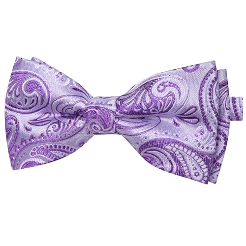 Image of YourTies Bow Ties for Men Pretied Bowties Solid Color Satin Bow Tie Formal Business Tuxedo Wedding Party Prom