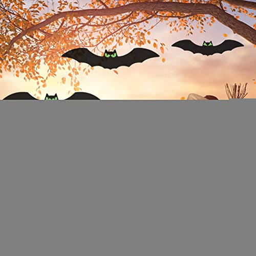 5 Pcs Halloween hangende vleermuizen - Realistische griezelige vleermuizen Halloween-boomversieringen buiten - Indoor Outdoor Decor voor Halloween Party Yard Window Home Bufu - Image 7