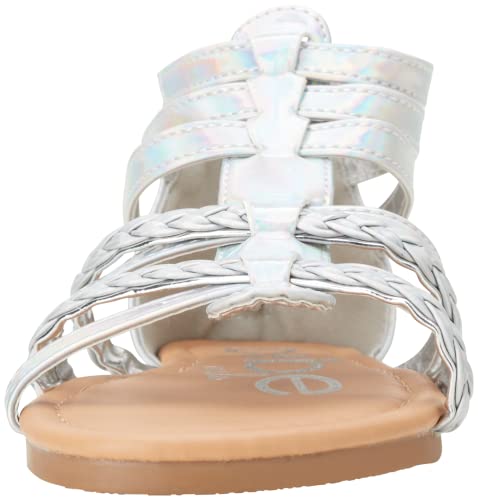bebe Girls Sandals - Cute Open Toe Braided Strappy Gladiator Summer Sandals, Flower Girl Dress Shoes for Easter Beach Party3