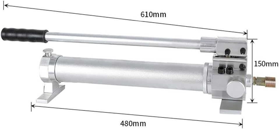 Manual Hydraulic Hand Pump 70Mpa with ZG3/8 Connector for Separate Type Hydraulic Tool,B