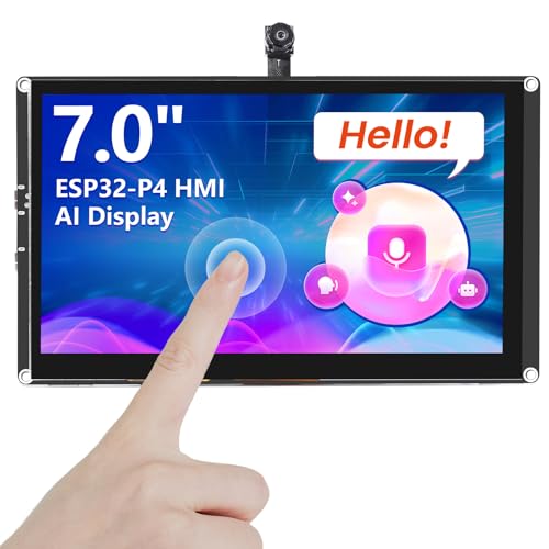 Image of ELECROW ESP32 Display 1024x600, 7 Inch HMI ESP32 IPS Touch Screen with Camera, Support AI Speech Interaction, ESP32-P4 Dual-Core Processor, Up to 400MHz, Compatible with Arduino, ESP-IDF, LVGL