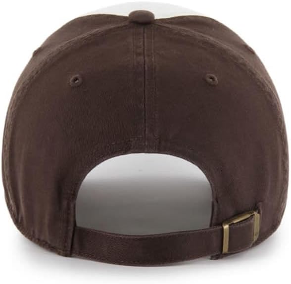 47 San Diego Padres Hat Mens Womens Freshman Clean Up Adjustable Cap, White/Brown