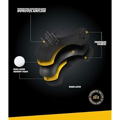 Crep Protect Memory Foam Shoe Crease Protectors - Sneaker Guards for Dunk Low, Air Force, Jordan - Prevent Creasing - Small Size US 3-7.5 (1 Pair)