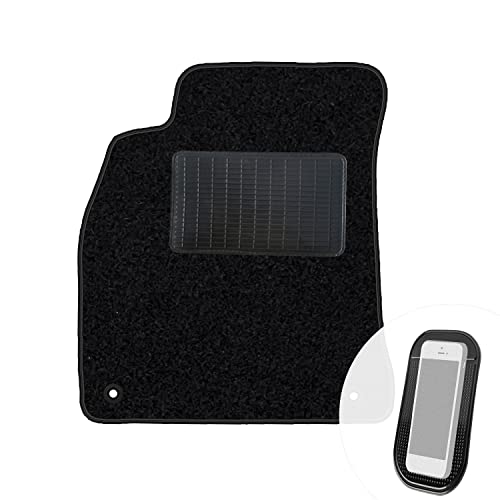 moto-MOLTICO Fahrer Fußmatte Auto Velours Fahrerseite Autoteppiche Schwarz Fahrermatte 1-teilig...