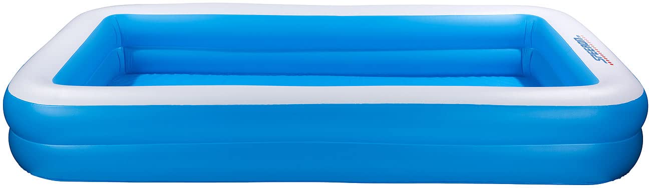 Speeron Riesen Pool aufblasbar: Aufblasbares Jumbo-Planschbecken, 305 x 183 x 51 cm, blau-weiß (Schwimmingpool aufblasbar, Family-Pool, Schwimmbad)