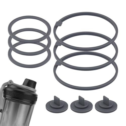 BOXOB 9 Teiliger Dichtungsersatz für die VOLTRX Elektrische Protein Shaker Flasche 24 oz, Silikon Dichtungsring Auslaufsichere Dichtungen BPA-Freies Ersatzdichtungsteil für Ausgussdeckel