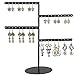 QinWenYan Schmuck Display Rack Logo-Aufkleber-Schmuck-Baum-Gestell-Halsketten-Halter-Ohrring-Armband-Ring Und Uhr-Schmuck-Stand (Color : Black, Size : Free)