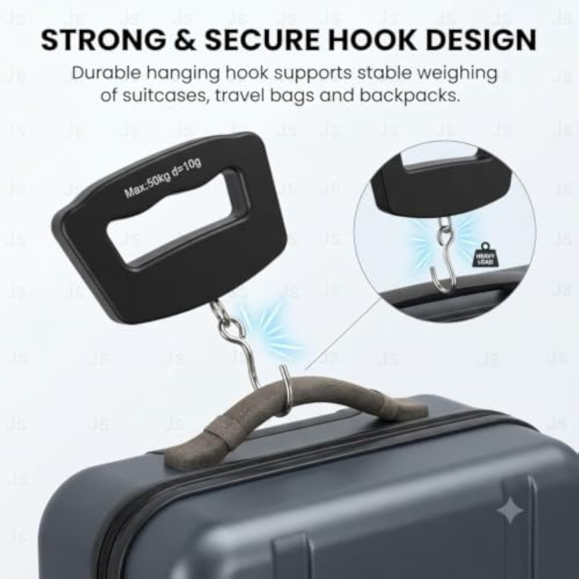 Digital Luggage Scale 50KG, Portable Hanging Bagga