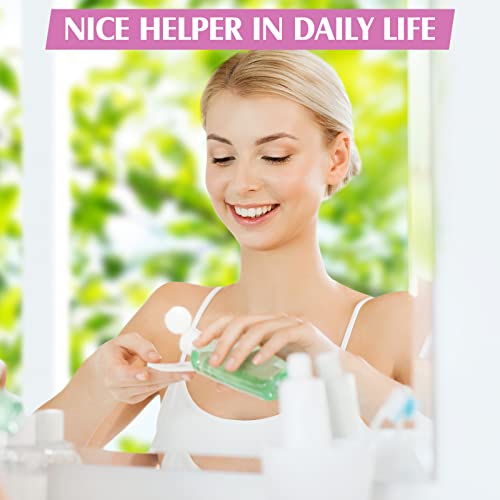 50 Piece 3.4 oz Travel Bottles Set Clear Plastic Refillable Squeeze Bottles with Flip Cap Dispensers and 2 Funnels for Travel-size Liquid Cosmetics(Clear, White)4