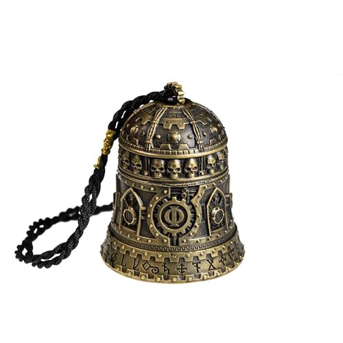Starforged Warhammer 40K Domination Bell of Ominissah Adeptus Mechanicus - Colgante de cobre, cuerda trenzada negra