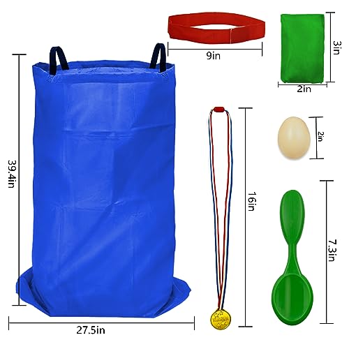 TITGIPE Potato Sack Race Bags - 32PCS Outdoor Games Sack Race Bags for Adults and Kids,3 Legged Race Bands,Egg Spoon Relay Race,Bean Bag Toss,Party Games for Kids,Field Day Games for Adults - Image 5