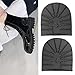 Rubber Soles for Shoe Repair, Boots Shoes Anti Slip Front Heel Soles Rubber Mute Soles Shoes Repair Accessories for Black Heel Shoes (Black Heel)