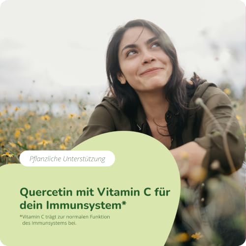 Vegavero Quercetin Komplex hochdosiert 1000 mg - mit Bromelain & Vitamin C - hohe Bioverfügbarkeit dank Piperin - vegan & ohne Zusatzstoffe - 120 Kapseln