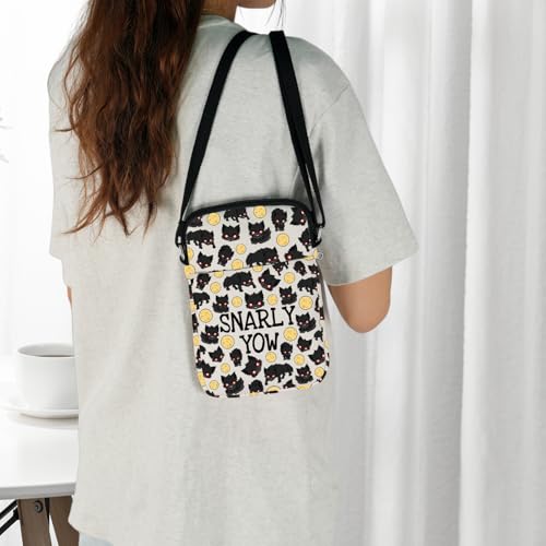 JXGZSO Snarly Yow Cryptid Crossbody Bag Funny Cryptozoology Gift Cryptid Creature Gift Mythical Snarly Yow Shoulder Bag3