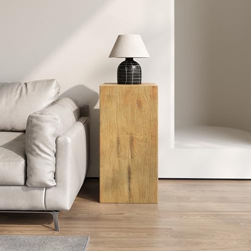 Christopher Knight Home Bard 33.75" Square Living Room Side Table, Wood-Like Distressed Finish End Table, Decorative Accent Table for Indoor Outdoor Usage, Space Saving Furniture, Natural by Christopher Knight Home - Image 5