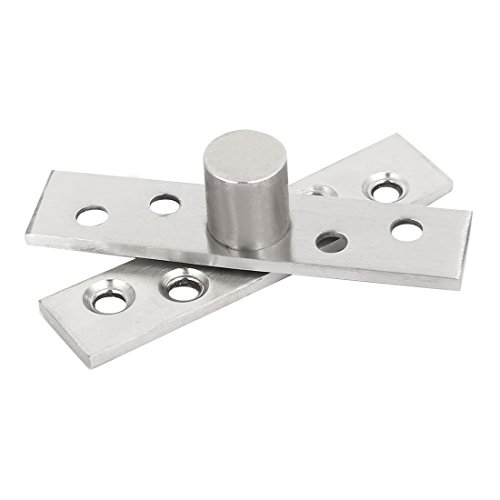 IIVVERR 75mm 3-inch Length Stainless Steel 360 Degree Rotation Hidden Door Pivot Hinges (75 mm 3 pulgadas de longitud de acero inoxidable RotaciÃ³n de 360 â€‹â€‹grados con bisagras de pivote de puerta ocul