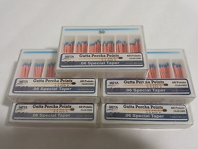 Bulk Gutta Percha Points .06#30 5x Of 60/pk (300 Total Pieces
