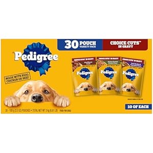 Pedigree Choice Cuts In Gravy Adult Soft Wet Dog Food 30-Count Variety Pack, 3.5 oz. Pouches Pedigree Choice Cuts In Gravy Adult Soft Wet Dog Food 30 Count Variety Pack 35 oz Pouches