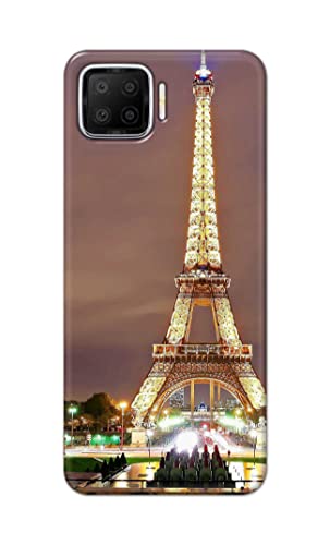 Image of PRINTFIDAA Lovers Famous Place Eiffel Tower in Paris Printed Designer Hard Case for Oppo F17 Back Cover -(e) RPM1009