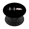 PopSockets Krankenwagen Fahrer Rettungswagen Herzschlag EKG Pulsschlag PopSockets mit austauschbarem PopGrip