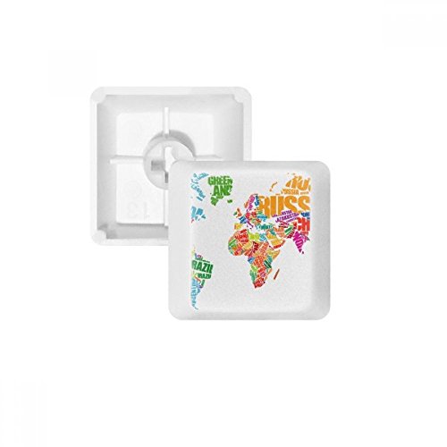 Clavier mécanique PBT carte du monde pour embellir votre bureau