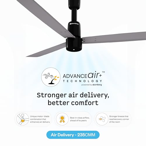 Image of atomberg Razon 1200mm BLDC Ceiling Fan with Remote | World's Smallest Motor Powered by BMC | Advance Air+ Technology | BEE 5 star Rated | Low Noise | Sleek Design | 3 Year Warranty (URBAN CHROME)