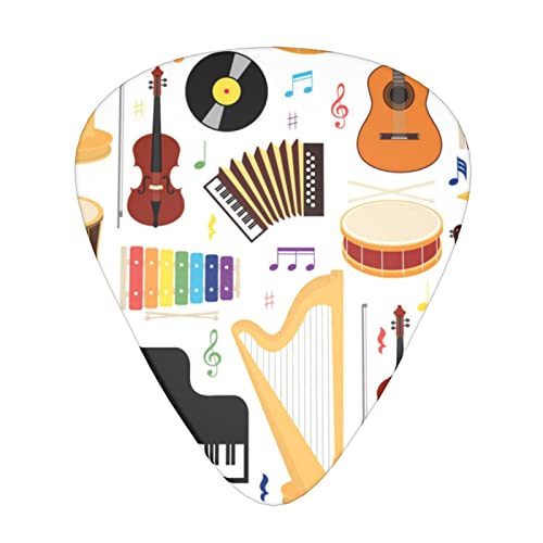 Lot de 12 médiators colorés pour guitare basse électrique et acoustique - Les Beatles, Paul McCartney, John Lennon, RIngo Starr, George Harrison Lot de 12 médiators colorés pour guitare basse électrique et acoustique