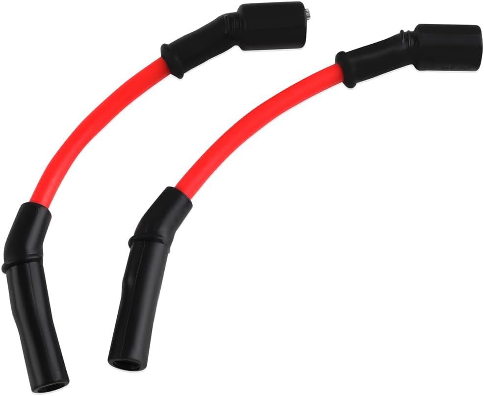 10.4mm RED Spark Plug Wires Compatible With Harley Davidson BUELL 2003-2010 XB9 XB12 series machines