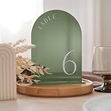 Beautiful Gold Wedding Table Numbers with Stands - Elegant Double Sided 5x7 inch Acrylic Signs Numbered 1-15 - The Perfect Decor for Your Wedding Reception Or Events
