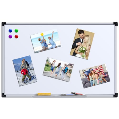 Wenqik 100 Pcs Acrylic Magnetic Picture Frame 4 x 6 Inches Magnetic Photo Frames Plastic Picture Holder for Refrigerator Fridge Locker Wall Accessories Office Cabinet Dishwasher by Wenqik - Image 5