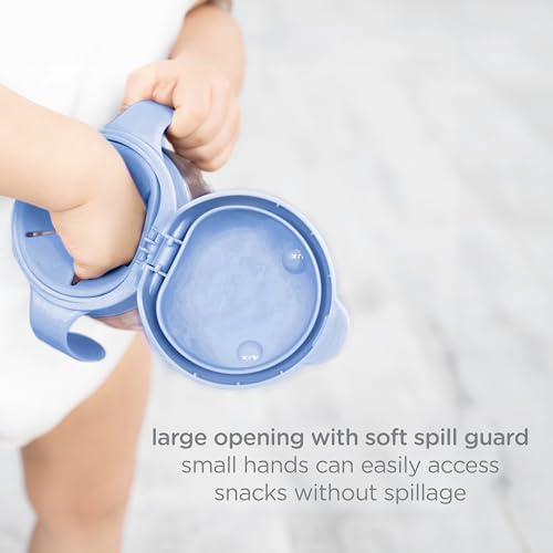 Image of Ubbi Tweat Snack Container for Kids & Toddlers, Polaris Blue | Tritan Spill-Proof Snack Cups, BPA-Free, On-the-Go Toddler Essentials, Portable Travel Food Storage