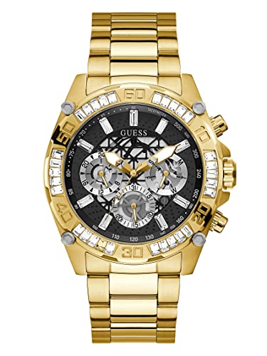 GUESS 46 mm Multifunktions-Uhr aus Edelstahl, bunt, GW0390G2