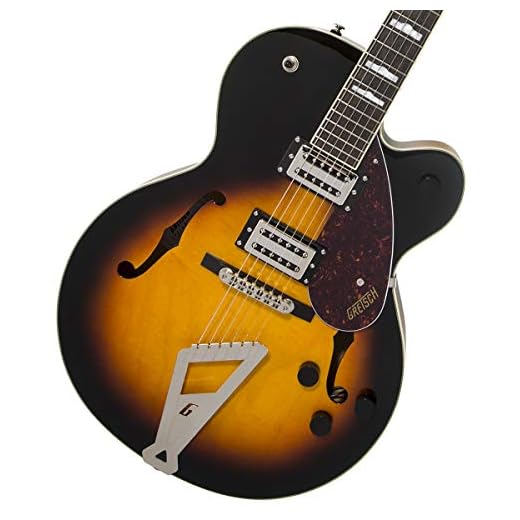 Gretsch G2420 Streamliner Hollow Body 6-String Electric Guitar with Chromatic II Tailpiece, Broad'Tron Pickups, and Laurel Fingerboard (Right-Handed, Aged Brooklyn Burst)