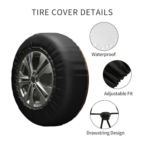 Image of Lion Spare Tire Cover Wheel Protector Weatherproof Wheel Cover Universal Decorative Accessories for Camper RV SUV Travel Trailer 15 inch