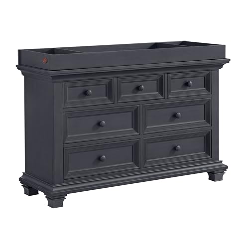 Image of Oxford Baby Weston Changing Topper for 7-Drawer Dresser, Midnight Slate