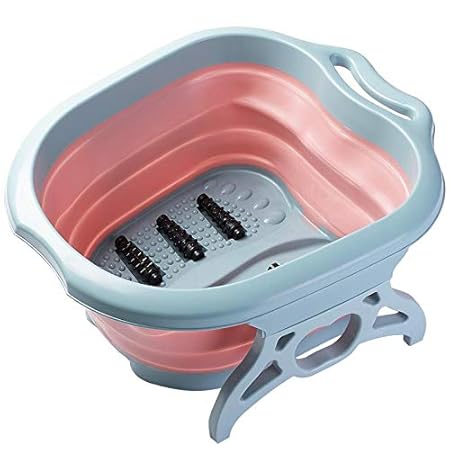 Jukmen Folding Foot tub Massage Roller - Portable Foot Massager Foot Soaking Tub, bucket for feet, foot bath, foot tub,Home Spa Pedicures For Soaking Feet Apply Callus Remover