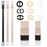 Ouligay 18 Stück BH Träger Clip Damen rutschfest BHS Träger Halter BH Verlängerung mit 2 Haken 3 Haken, Verstellbar Trägerhalter zum Verrutschen, Bra Extender Verlängerung Ersatz Bra Schultergurte