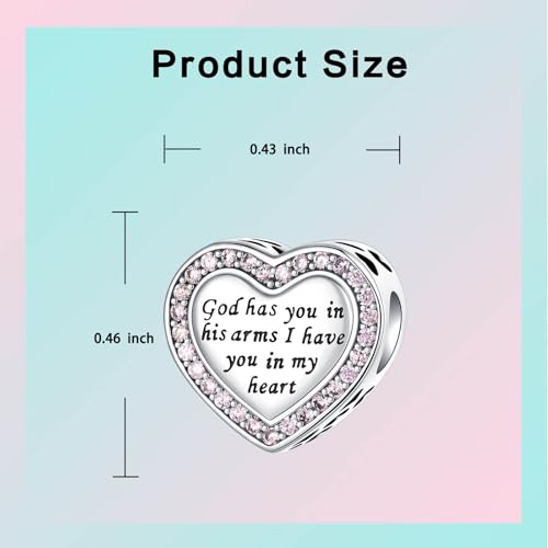Image of LUXILLA Love You Best Friend Grandma Wife Heart Charm 925 Sterling Silver Charms Fit for Bracelets Necklace Jewelry Gift for Women
