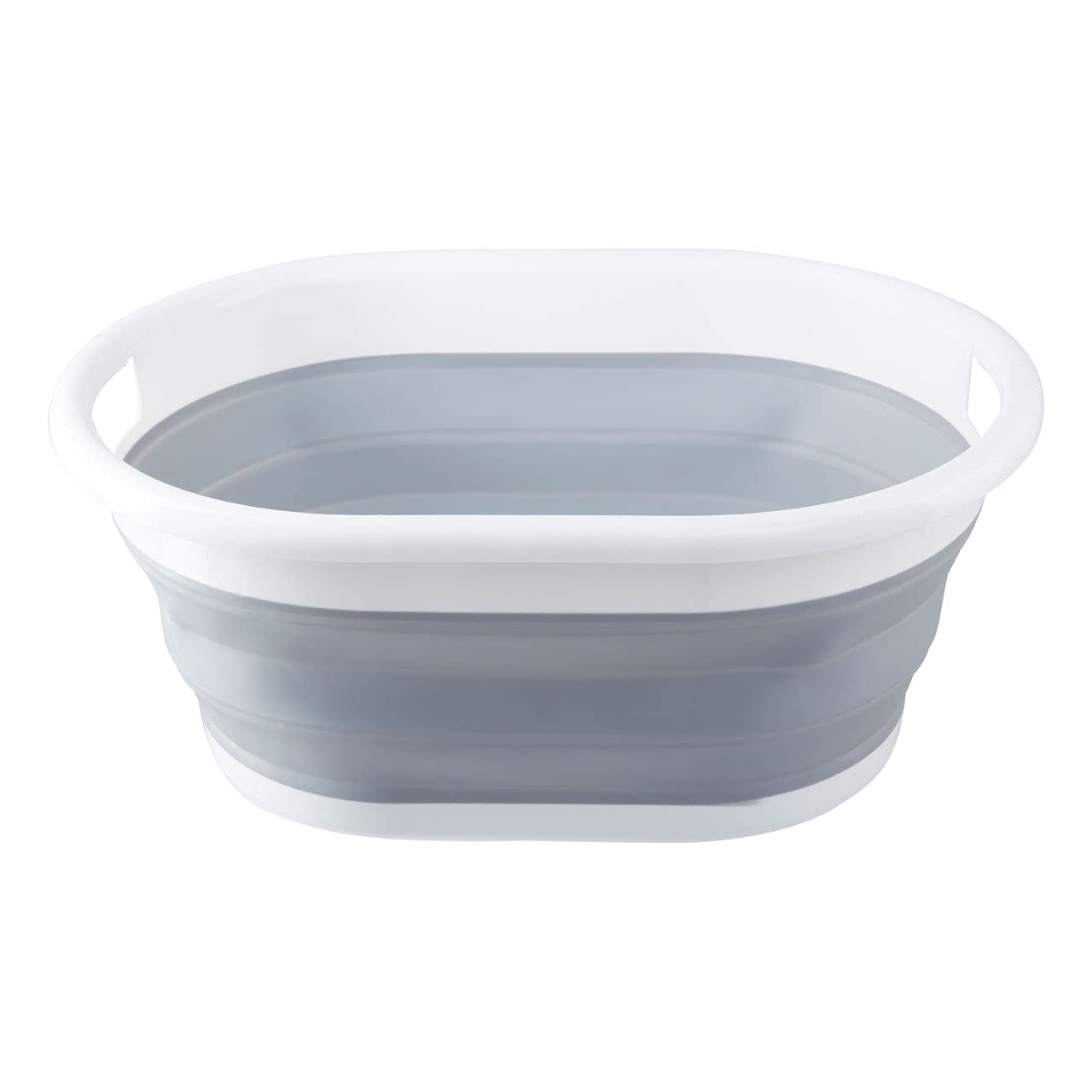 Premier Housewares Collapsible Large Laundry Basket Grey/White