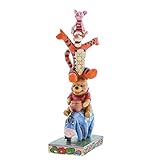 Enesco Disney Traditions by Jim Shore Winnie The Pooh, Eeyore, Tigger and Piglet Built by Friendship Stacked Figurine, 8.11 Inch, Multicolor